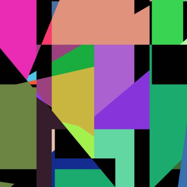 Geometrik soyutlama üretken sanat arkaplan çizimi