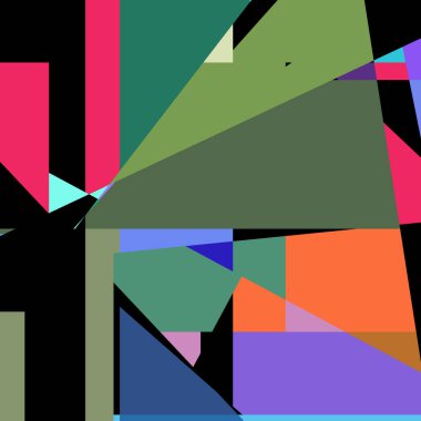 Geometrik soyutlama üretken sanat arkaplan çizimi