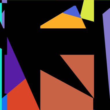 Geometrik soyutlama üretken sanat arkaplan çizimi