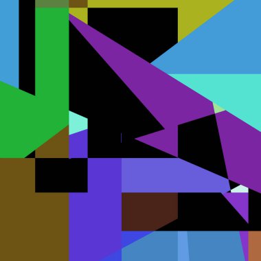 Geometrik soyutlama üretken sanat arkaplan çizimi