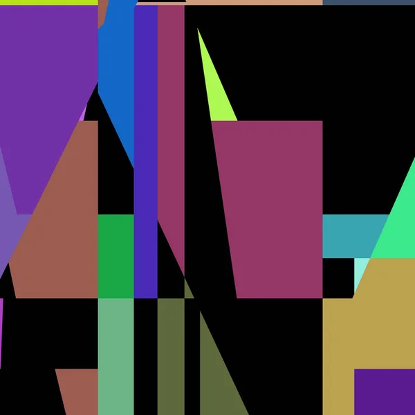 Geometrisk Abstraktion Generativ Konst Bakgrund Konst Illustration — Stock vektor