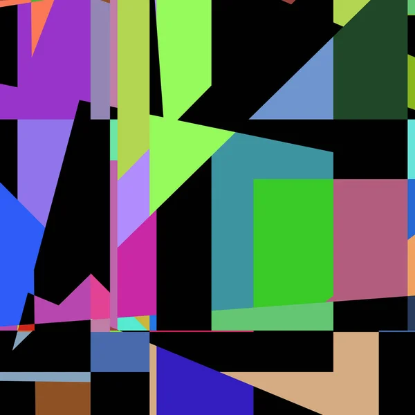 Geometric Abstraction Generative Art Background Art Illustration — Archivo Imágenes Vectoriales