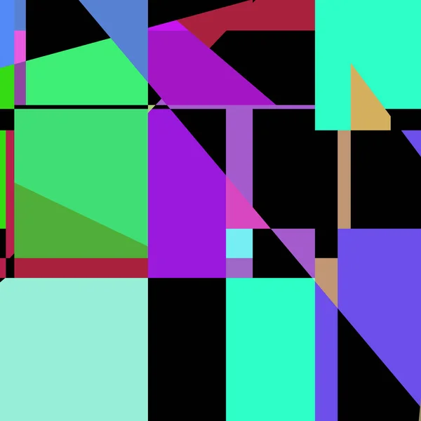 Geometrische Abstraktion Generative Kunst Hintergrund Kunst Illustration — Stockvektor