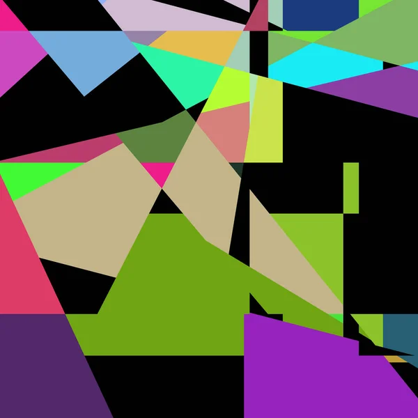 Geometric Abstraction Generative Art Background Art Illustration — Wektor stockowy