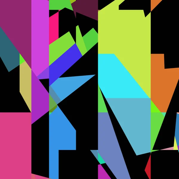 Geometric Abstraction Generative Art Background Art Illustration — Vetor de Stock