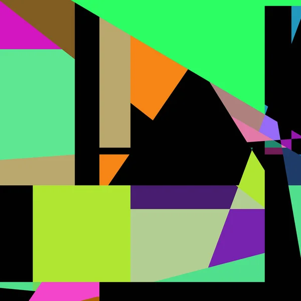 Geometrische Abstraktion Generative Kunst Hintergrund Kunst Illustration — Stockvektor