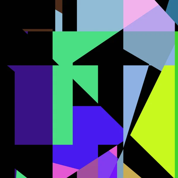 Geometric Abstraction Generative Art Background Art Illustration — Stockový vektor