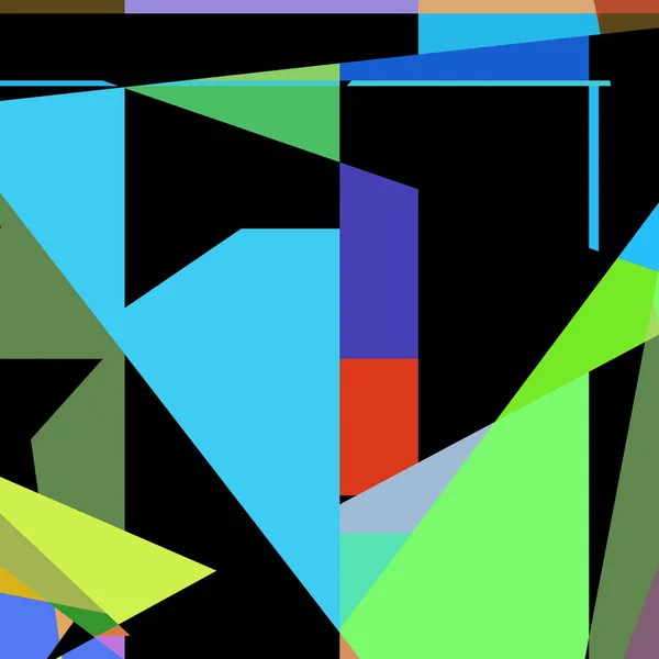 Geometric Abstraction Generative Art Background Art Illustration — Vetor de Stock