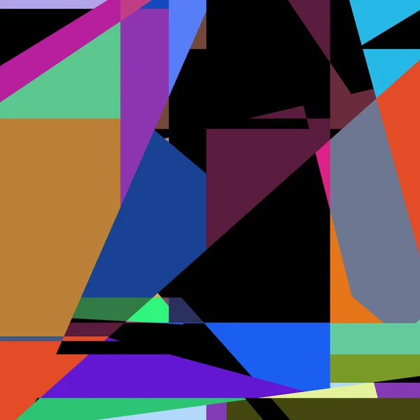 Geometric Abstraction Generative Art Background Art Illustration — Vetor de Stock