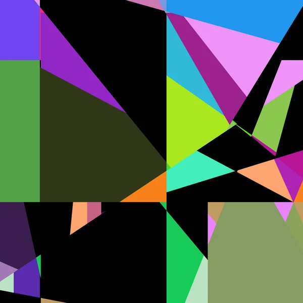 Ilustrasi Seni Latar Belakang Seni Generatif Abstraksi Geometris - Stok Vektor