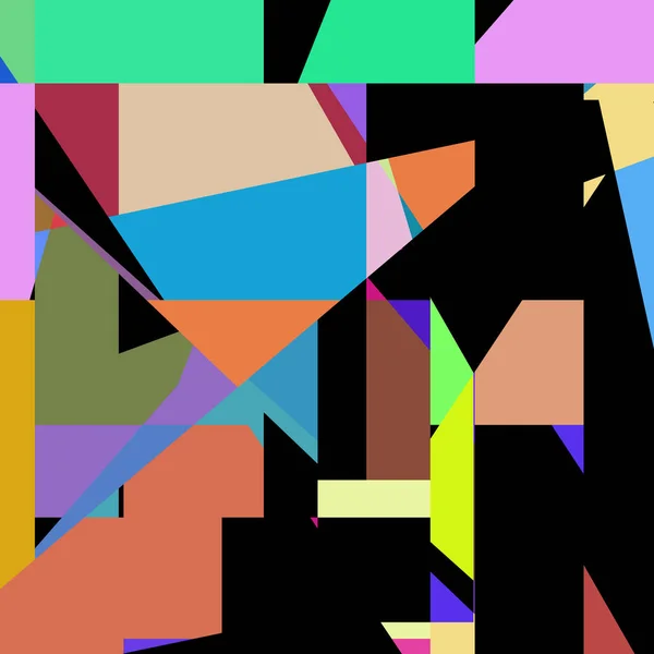 Geometric Abstraction Generative Art Background Art Illustration — 스톡 벡터