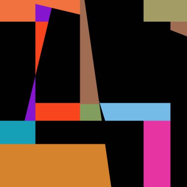 Geometrik soyutlama üretken sanat arkaplan çizimi