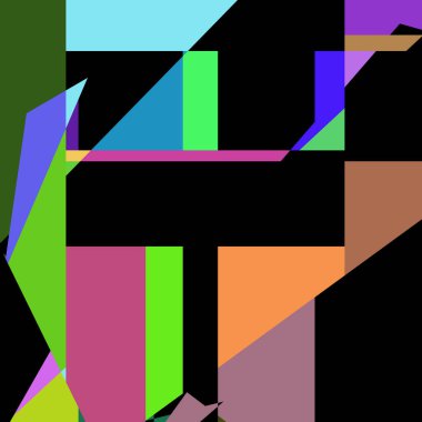 Geometrik soyutlama üretken sanat arkaplan çizimi