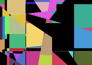 Geometrik soyutlama üretken sanat arkaplan çizimi