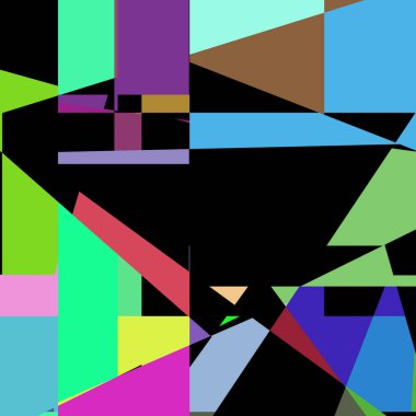 Geometrik soyutlama üretken sanat arkaplan çizimi