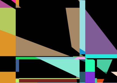 Geometrik soyutlama üretken sanat arkaplan çizimi