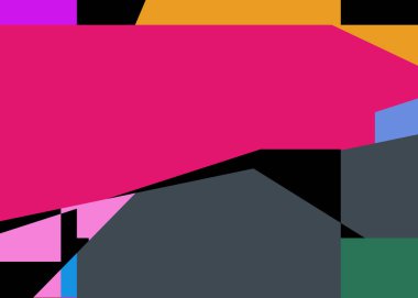 Geometrik soyutlama üretken sanat arkaplan çizimi