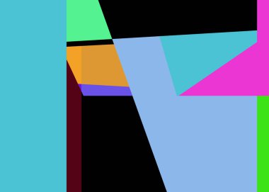 Geometrik soyutlama üretken sanat arkaplan çizimi