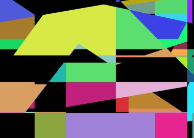 Geometrik soyutlama üretken sanat arkaplan çizimi