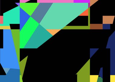 Geometrik soyutlama üretken sanat arkaplan çizimi