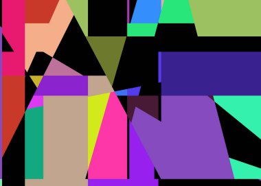 Geometrik soyutlama üretken sanat arkaplan çizimi