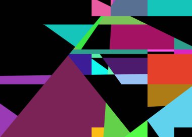 Geometrik soyutlama üretken sanat arkaplan çizimi