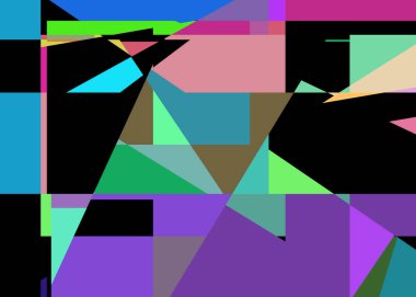 Geometrik soyutlama üretken sanat arkaplan çizimi