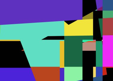 Geometrik soyutlama üretken sanat arkaplan çizimi