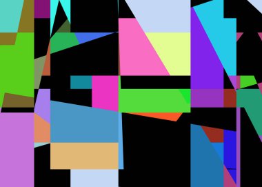 Geometrik soyutlama üretken sanat arkaplan çizimi