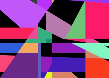 Geometrik soyutlama üretken sanat arkaplan çizimi