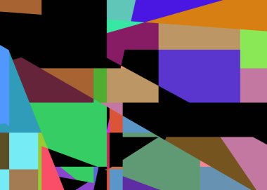 Geometrik soyutlama üretken sanat arkaplan çizimi