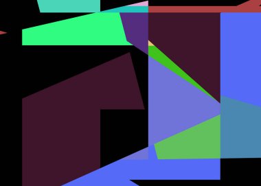 Geometrik soyutlama üretken sanat arkaplan çizimi