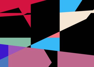 Geometrik soyutlama üretken sanat arkaplan çizimi