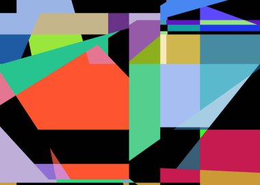 Geometrik soyutlama üretken sanat arkaplan çizimi