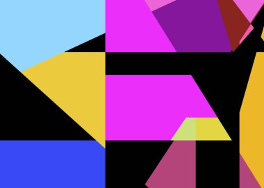 Geometrik soyutlama üretken sanat arkaplan çizimi