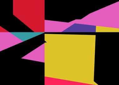 Geometrik soyutlama üretken sanat arkaplan çizimi