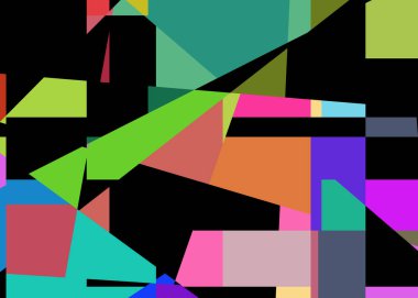 Geometrik soyutlama üretken sanat arkaplan çizimi