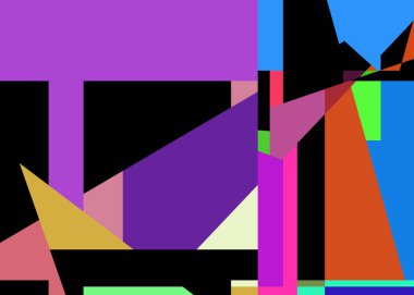 Geometrik soyutlama üretken sanat arkaplan çizimi