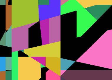 Geometrik soyutlama üretken sanat arkaplan çizimi