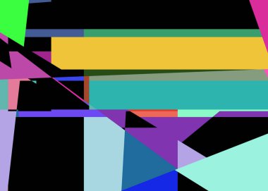 Geometrik soyutlama üretken sanat arkaplan çizimi