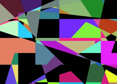 Geometrik soyutlama üretken sanat arkaplan çizimi