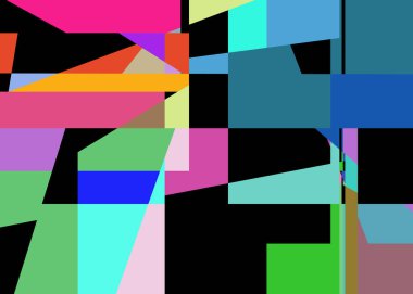 Geometrik soyutlama üretken sanat arkaplan çizimi