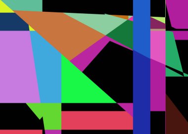 Geometrik soyutlama üretken sanat arkaplan çizimi