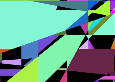 Geometrik soyutlama üretken sanat arkaplan çizimi