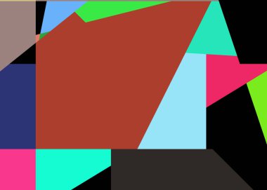 Geometrik soyutlama üretken sanat arkaplan çizimi