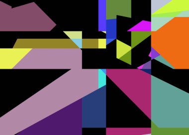 Geometrik soyutlama üretken sanat arkaplan çizimi