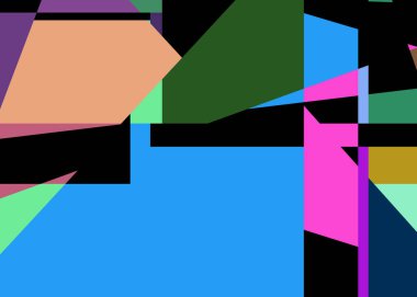 Geometrik soyutlama üretken sanat arkaplan çizimi