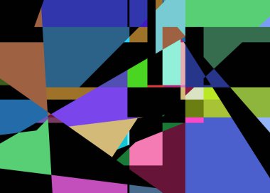 Geometrik soyutlama üretken sanat arkaplan çizimi