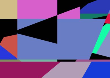 Geometrik soyutlama üretken sanat arkaplan çizimi