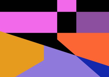 Geometrik soyutlama üretken sanat arkaplan çizimi